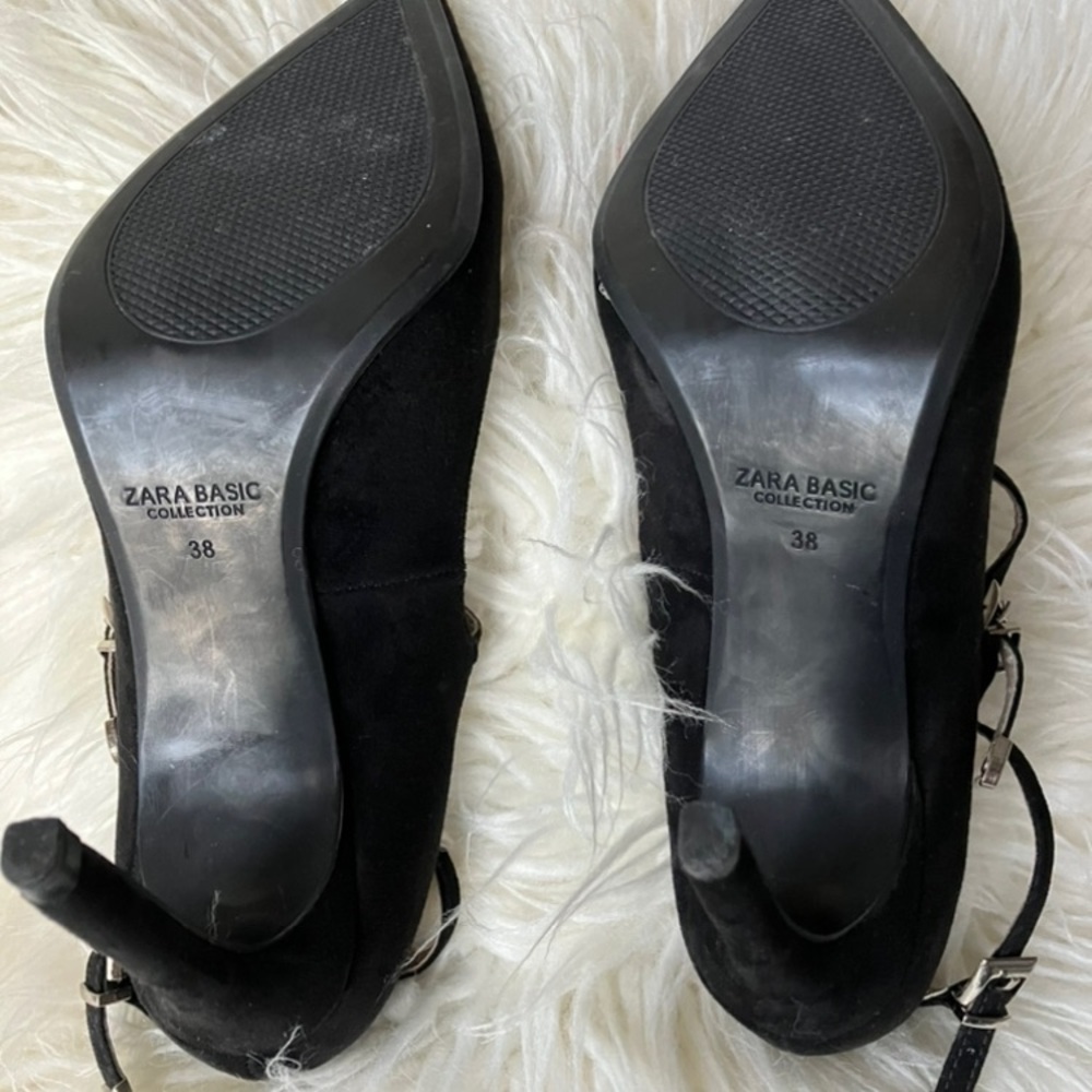 Womens Zara Basic Collection Elegant Stiletto Bla… - image 6